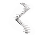 Osteomorphic helicoidal staircase