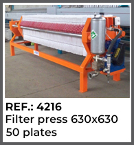 Filter press 630x630 50 plates